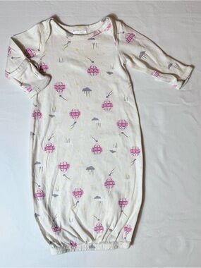 New Hanna Andersson Sleeper Gown Girls Newborn Hot Air Balloons Organic Cotton